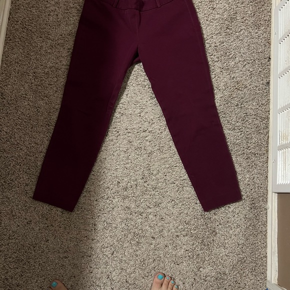 J. Crew Gigi pant(navy blue) stretch pant in size 6 ( burgundy ) - Picture 5 of 7